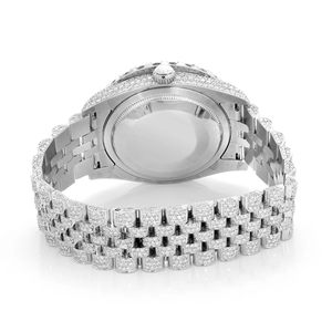 Reloj de Lujo con Cristal de Cuarzo y Acero Inoxidable, Estilo Hip Hop con Incrustaciones de Moissanita - Product Image 5