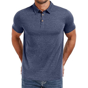 Été 200g Coton Facilement Lavé Hommes Polo T Shirts Col Rond Manches Longues Hommes T-shirt téléchargé par Dress Sports - Product Image 2