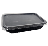 Divan Ambalaj Contenants alimentaires en PP de 500 cc, compatibles micro-ondes, avec couvercle - Épaisseur 5 mm pour plats préparés Modèle 54T001 Turquie