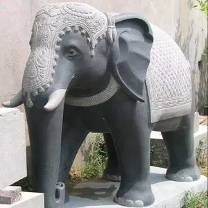 手工制作的大理石大象雕塑雕像偶像与Minakari在印度的最佳批发价格制造商