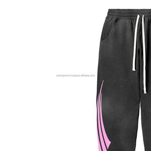 Pantalon de survêtement avec logo personnalisé Pantalon de sport et d'entraînement Pantalon de survêtement en polyester de style décontracté avec service OEM Pantalons pour hommes lavés - Product Image 4