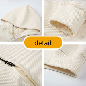 Sudadera con capucha y sudaderas para hombre en blanco de alta calidad personalizada marca privada Sudadera con capucha bordada personalizada hombro caído Sudadera con capucha de gran tamaño para hombre - Product Image 5