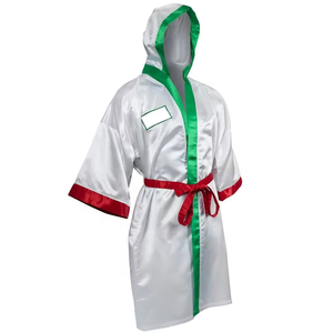Batas de boxeo de poliéster de algodón súper suave para mujer de alta calidad diseños personalizados para vestidos de competición de lucha logotipo sólido transpirable - Product Image 6