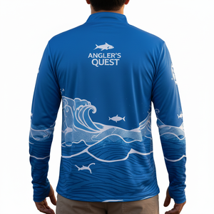 Camisas de Manga Larga para Hombre al por Mayor, Spandex/Poliéster, Secado Rápido, UPF 50+, Cierre de 1/4, Camisas de Pesca de Alto Rendimiento para Bebés - Product Image 2
