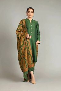 Venta al por mayor de tela de lino de invierno paquistaní de primera calidad para las mujeres elegantes Salwar Kameez vestidos de fiesta ligero - Product Image 4