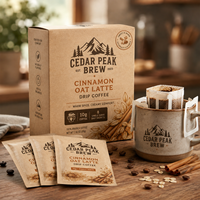 Coffrets cadeaux AT PACK de café filtre personnalisé avec sachets individuels et boîte cadeau imprimée pour torréfacteurs de café – Cadeaux de café haut de gamme