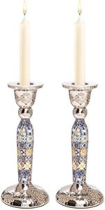 Nouveauté Bougeoirs en aluminium martelé argenté personnalisés Décoration d'intérieur pour Noël Fêtes juives Cadeau pas cher - Product Image 6