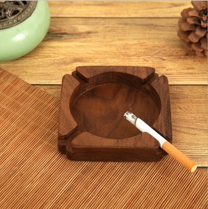 Cendrier carré personnalisé en bois de noyer noir tendance - Product Image 3