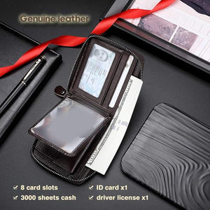 Cartera de Hombre de Microfibra Sintética con Cierre Corto, Diseño Moderno, Logotipo Personalizado, Alta Calidad OEM, Venta al Por Mayor, Bajo MOQ, Impresa con Múltiples Ranuras para Tarjetas - Product Image 3