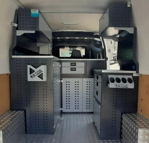 High Quality Metal Modular In-Vehicle Tool Cabinets Removable <b>Shelves</b> Padlockable 300kg Load Capacity OEM Customizable Options - Product Image 1