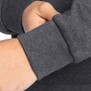 Sudaderas Casuales de Invierno para Hombre, Color Sólido, Poliéster/Algodón, Felpa, Corte Regular con Diseño de Bolsillo, Ecológicas, de Secado Rápido y Transpirables - Product Image 3