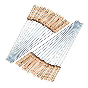 Pinchos de barbacoa de metal de acero inoxidable extra largos con varios mangos personalizados de buena calidad a precio de fábrica - Product Image 3