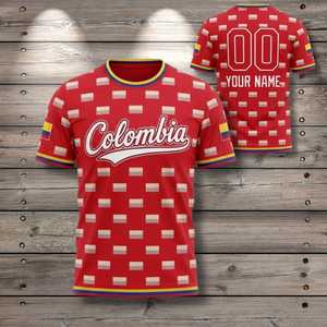 Set Maglia da Calcio Unisex Colombia WC 2023 con Motivo Bandiera, Regalo per Tifosi in Diverse Taglie - Product Image 1