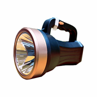 Lampe de poche LED noire IP54 avec fonction de gradation de poignée et source lumineuse COB de corps en aluminium de batterie 1000 Lumens pour le camping