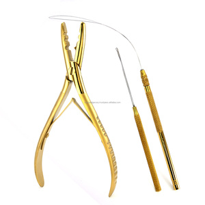 Professional Hair <b>Extension</b> Micro <b>Beads</b> 2 Hole Crimping Plier Hair Pulling Needle Hook Hair <b>Extension</b> Tools Kit for Sale - Product Image 3