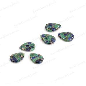 Nouveauté : Pierre précieuse en azurite cuivrée de forme poire de 10x14 mm, pierre naturelle lisse, pierre en vrac pour la fabrication de bijoux, vente en gros - Product Image 5