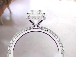 Radiant Cut Lab Grown Diamond Bague de fiançailles en argent sterling 925 Bague de fiançailles personnalisée et autres bijoux en diamant - Product Image 2