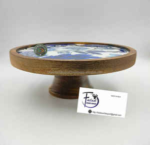 Juego de herramientas y soporte para pastel de madera natural hecho a mano para bodas, fiestas y decoración del hogar, exhibición de postres de madera ecológica de FWE - Product Image 3