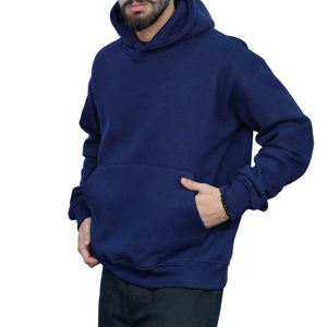 Sweat à capuche unisexe en coton uni pour hommes, adolescents, pull avec poche à capuche surdimensionnée, décontracté, hiver, coupe régulière, écologique et respirant - Product Image 3