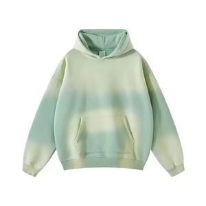 Trendy Eco-Friendly Acid Wash <b>Hoodie</b> - Sustainable Cotton Blend Pullover with Retro Vibes - Comfortable and Warm - Product Image 1