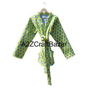 Veste en coton doux matelassée à col en V faite à la main de style bohème pour femmes, réversible, motif floral indien, patchwork, vêtements d'hiver - Product Image 5
