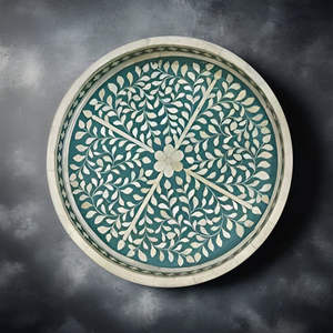 DINNER BONE INLAY <b>TRAY</b> Handmade Serving <b>Tray</b> Luxury Bone Inlay Ramadan Breakfast Food Fruit Coffee <b>Tea</b> Decorative <b>Tray</b> at - Product Image 5