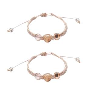 Bracelet en pierre d'hiver fait à la main pour femmes cordon réglable perles blanches et beiges bijoux de mode pour un look naturel doux et élégant - Product Image 2