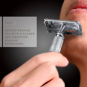 Offre Spéciale ANAAIF Rasoir en métal de conception supérieure Rasoirs de sécurité classiques à double tranchant de haute qualité - Product Image 5
