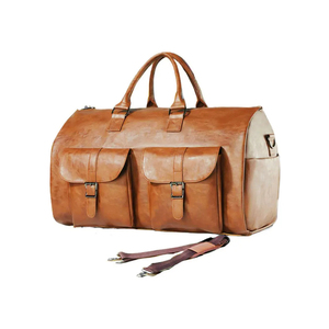 Sacs à bandoulière de voyage en cuir véritable de grande capacité | Sacs de sport en cuir de mouton personnalisés pour l'extérieur - Product Image 2