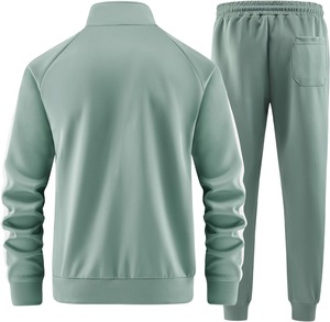 Chándal deportivo de lana con capucha y cremallera completa, XL temporada de invierno, logotipo estampado de talla grande, secado rápido con envío aéreo - Product Image 3