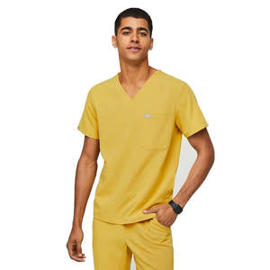 Traje de fregado activo de dos piezas para enfermeras Tejido elástico transpirable Ajuste Delgado flexible para uso en hospitales y clínicas - Product Image 2