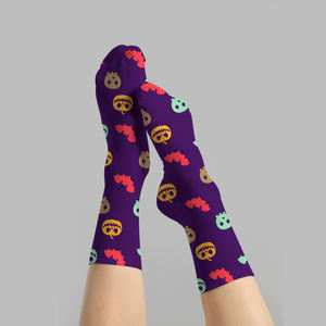 Calcetines de impresión Digital 3D personalizados de alta calidad para mujer, transpirables, sublimados, longitud de tripulación, temporada de otoño 2025 - Product Image 2