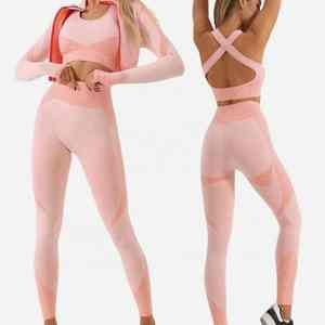 Nuevo Conjunto de Yoga para Mujer, Ropa de Gimnasio, Ropa Deportiva Activa, Traje de Fitness para Correr, Conjunto de Yoga Ecológico con Elasticidad en Cuatro Direcciones - Product Image 3