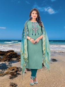 Collection Premium la plus tendance Fancy Wear High On Demand Fancy Viscose With Heavy Embroidery Sequence Work Wholesale Supply - Product Image 3
