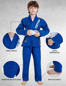 Niños BJJ Gi uniforme 100 algodón preencogido perla tejido Kimono logotipo personalizado bordado brasileño Jiu Jitsu traje de artes marciales - Product Image 3