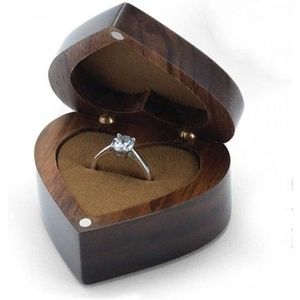 hot selling Wooden Hexagonal <b>Ring</b> Box Handmade Wedding Proposal Box with Rustic Design and Engraving latest acacia wood boxes - Product Image 5