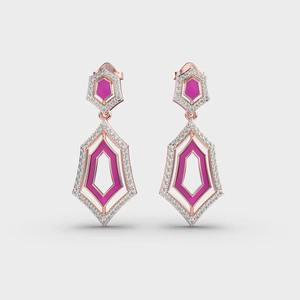 Pendientes de aro de diamantes atemporales para mujer, joyería fina de calidad de exportación, perfectos para uso diario, cenas de trabajo o estilo de fin de semana - Product Image 3