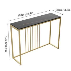 Mesa de consola de metal artístico Premium de alta calidad con acabado antiguo y detalles exquisitos para la decoración del hogar - Product Image 1