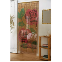 100% écologique Rose bambou perlé rideau pour fenêtre porte couverture chambre diviseur nuances maison hôtel station décoration