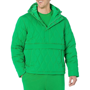 Chaqueta acolchada cálida de invierno para hombre, abrigo de lona ligero, cierre de cremallera, repelente al agua, diseño de Bombardero a prueba de viento, logotipo personalizado relleno - Product Image 5