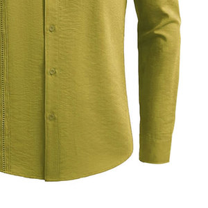¡Novedad de 2025! Conjuntos de camisa de dos piezas para hombre, conjuntos de camisa informales transpirables de diseño liso a la moda para hombre - Product Image 6