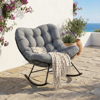 Mobilier de patio pour l'intérieur et l'extérieur Royal Rocking Garden Chair Coussin rembourré Rocker Recliner Chair Outdoor for Front Porch