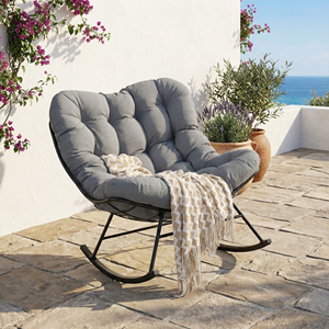 Silla Mecedora Royal <span class=keywords><strong>para</strong></span> Jardín, Interior y Exterior, con Cojín Acolchado, Silla Reclinable <span class=keywords><strong>para</strong></span> Terraza - Product Image 4