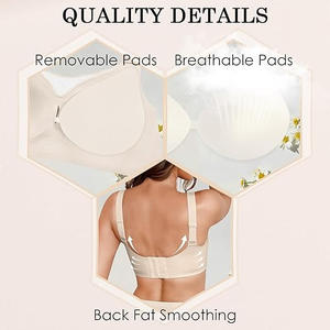 Soutien-gorge de sport sans couture à soutien élevé pour femmes haut de soutien-gorge de fitness respirant avec brassière rembourré soutiens-gorge de course de gymnastique - Product Image 4