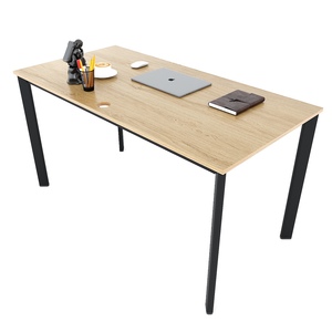 Escritorio de Oficina Contemporáneo Minimalista de 140x70cm con Revestimiento de Melamina y Patas Ovaladas de Hierro HBOV035 - Product Image 1