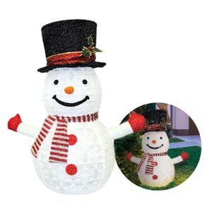 Pupazzo di Neve LED Pieghevole per Uso Esterno, Funzionamento a Batteria, 70x54x36cm (GSC 204690049) - Product Image 2