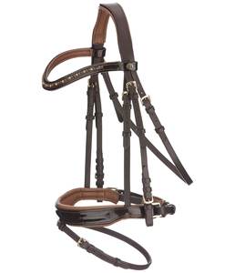 Brida para Caballo de Cuero Genuino de Última Generación con Canal Vacío, Producto Ecuestre de Alta Calidad - Product Image 1