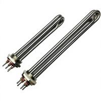 Chauffe-eau à immersion industriel personnalisé en acier inoxydable avec raccord à vis et bride, 240V 440V 3KW 6KW, 1-1/4" 1-1/2" pour chaudière de chauffage d'eau industrielle