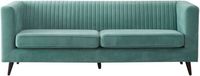 Canapé 3 places contemporain de luxe en velours jaune durable avec rembourrage en éponge pour appartement, salon, hôtel, villa