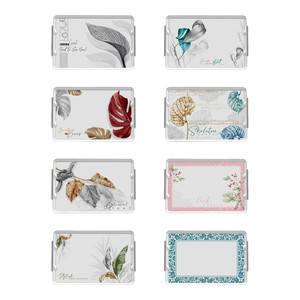 Plateau de fruits rectangle délicat de luxe plateau de mélamine 4 pièces personnalisable avec poignées en aluminium rectangle prix de gros bas - Product Image 2